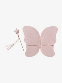 Ailes De Papillon En Gaze De Coton + Baguette Magique Rose - Vertbaudet