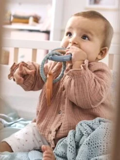 Anneaux De Dentition En Bois Et Silicone Multicolor - Vertbaudet -Enfants Jouets Magasin anneaux de dentition en bois et silicone 2