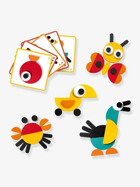 Blocs De Construction Ze Geoanimo DJECO Vert - Djeco 4 Blocs De Construction Ze Geoanimo DJECO Vert - Djeco – Image 2