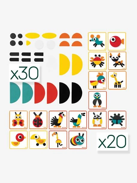 Blocs De Construction Ze Geoanimo DJECO Vert - Djeco 5 Blocs De Construction Ze Geoanimo DJECO Vert - Djeco – Image 3