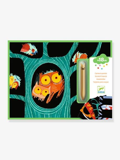 Cartes à Gratter Animaux à Découvrir DJECO Vert - Djeco 3 Cartes à Gratter Animaux à Découvrir DJECO Vert - Djeco