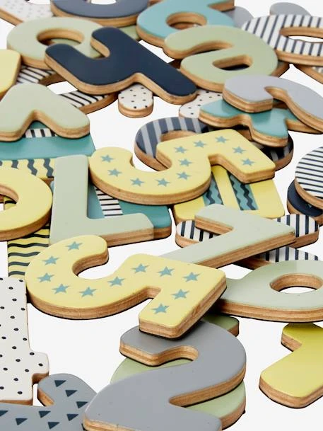 Chiffres Et Lettres Minuscules Magnétiques En Bois FSC® Multicolore - Vertbaudet 4 Chiffres Et Lettres Minuscules Magnétiques En Bois FSC® Multicolore - Vertbaudet – Image 2