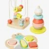 Coffret De 3 Jeux D'éveil En Bois FSC® Multicolore - Vertbaudet -Enfants Jouets Magasin coffret de 3 jeux deveil en bois fsc