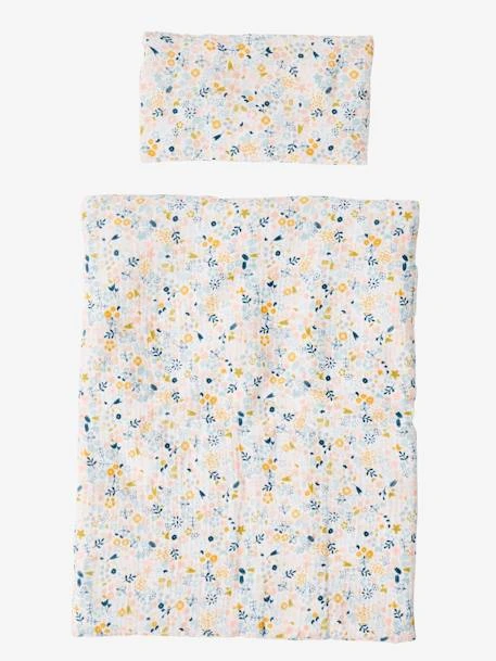 Couette + Oreiller Poupon En Gaze De Coton Blanc Fleuri - Vertbaudet 3 Couette + Oreiller Poupon En Gaze De Coton Blanc Fleuri - Vertbaudet
