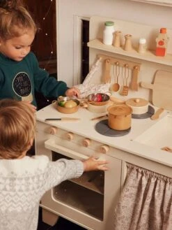 Cuisinette équipée Avec Rideau - En Bois FSC® Multicolore - Vertbaudet -Enfants Jouets Magasin cuisinette equipee avec rideau en bois fsc 5