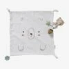 Doudou Carré + Hochet GREEN FOREST Multicolore - Vertbaudet -Enfants Jouets Magasin doudou carre hochet green forest
