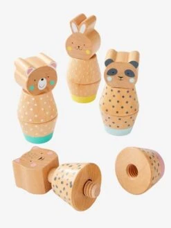 Jeu Des Animaux à Visser En Bois FSC® Multicolore - Tanzanie - Vertbaudet