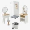 Mobilier De Salle De Bain Pour Poupée Mannequin En Bois FSC® Blanc - Vertbaudet -Enfants Jouets Magasin mobilier de salle de bain pour poupee mannequin en bois fsc