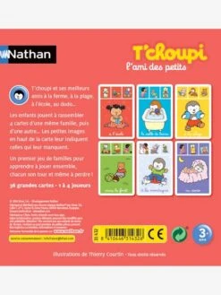 Mon Premier Jeu De Familles T'choupi NATHAN Rouge - Nathan -Enfants Jouets Magasin mon premier jeu de familles tchoupi nathan 4