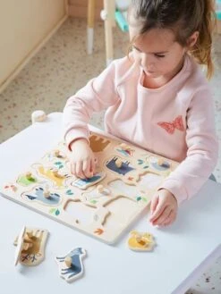 Puzzle Bouton Forêt En Bois FSC® Multicolore - Vertbaudet -Enfants Jouets Magasin puzzle bouton foret en bois fsc 4