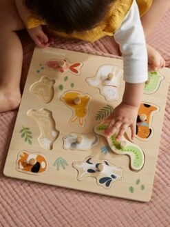 Puzzle Boutons Animaux De Compagnie En Bois FSC® Multicolore - Vertbaudet -Enfants Jouets Magasin puzzle boutons animaux de compagnie en bois fsc 1