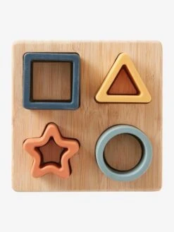 Puzzle Des Formes En Bois Et Silcone Multicolor - Vertbaudet -Enfants Jouets Magasin puzzle des formes en bois et silcone 2