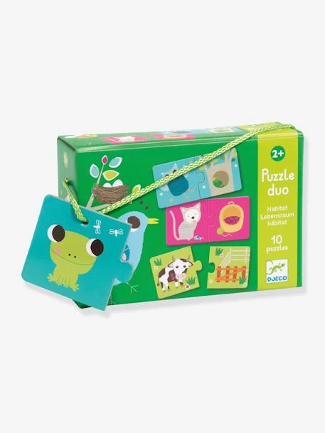Puzzle Duo Habitat - DJECO Multicolore - Djeco 3 Puzzle Duo Habitat - DJECO Multicolore - Djeco