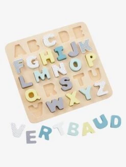 Puzzle Lettres à Encastrer En Bois FSC® Multicolore - Vertbaudet -Enfants Jouets Magasin puzzle lettres a encastrer en bois fsc 3