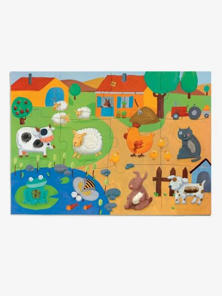 Puzzle Tactiloferme 20 Pièces DJECO Multicolore - Djeco 4 Puzzle Tactiloferme 20 Pièces DJECO Multicolore - Djeco – Image 2