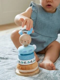 Pyramide à Empiler Tissu Et Bois FSC® Bleu - Vertbaudet 10 Pyramide à Empiler Tissu Et Bois FSC® Bleu - Vertbaudet -Enfants Jouets Magasin pyramide a empiler tissu et bois fsc 2