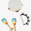 Set 3 Instruments : Maracas, Tambourin, Grelots En Bois FSC® Multicolore - Vertbaudet -Enfants Jouets Magasin set 3 instruments maracas tambourin grelots en bois fsc