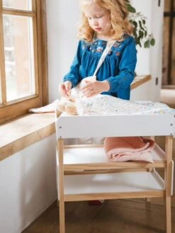 Table à Langer Pour Poupon En Bois FSC® Blanc - Vertbaudet