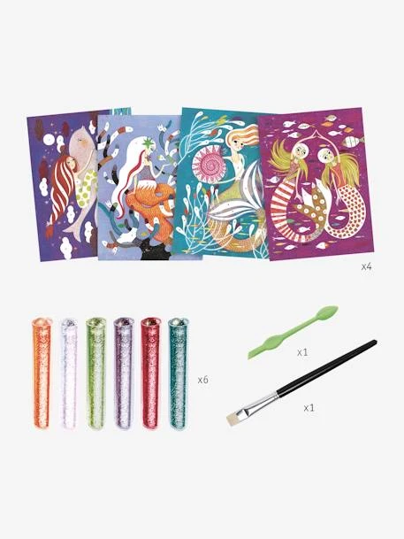 Tableaux à Pailleter - La Lumière Des Sirènes DJECO Multicolore - Djeco 5 Tableaux à Pailleter - La Lumière Des Sirènes DJECO Multicolore - Djeco – Image 3