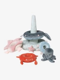 Tour à Empiler En Tissu SOUS L'OCÉAN Gris - Vertbaudet 8 Tour à Empiler En Tissu SOUS L'OCÉAN Gris - Vertbaudet -Enfants Jouets Magasin tour a empiler en tissu sous locean 2